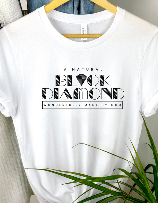 A Natural Black Diamond (Black and White Tee)